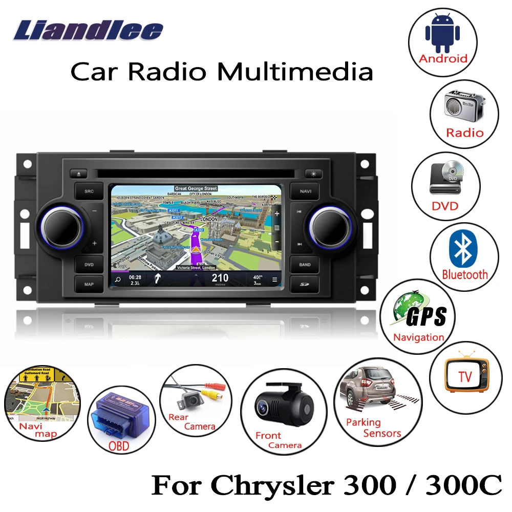 Для Chrysler 300 / 300C 2005-2007 Android автомобильное радио CD DVD плеер GPS навигация карты камера