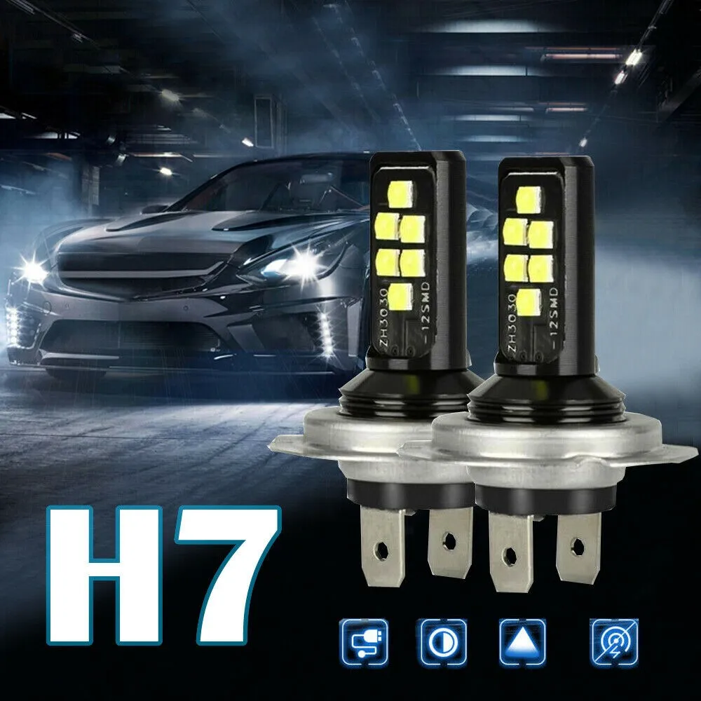 2X H7 Led Car Light Headlight Bulbs High Low Beam 240W 52000LM 6000K White Combo LED For Kit | Автомобили и мотоциклы