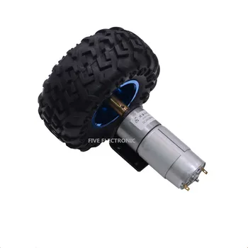 

GB37-555 DC Reduction Gear Motor 12V24V 130mm Tire Tyre Wheel Holder Coupling Large Torque Low Speed for Intelligent Smart Car