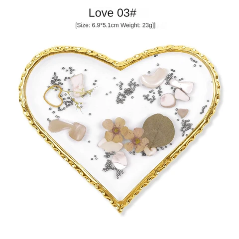 Agate Color Palette False Nail Tips Drawing Display Board Gold Edge Crystal Palette for Mixing Polish Resin Manicure Tools