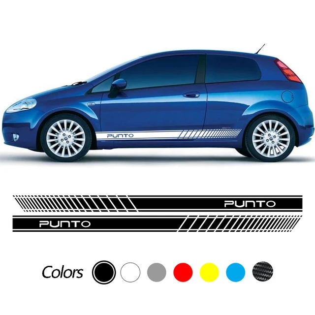 2pcs Car Side Decal Racing Sport Door Styling Vinyl Long Stripe Graphics  Skirt Stickers For Fiat Punto Abarth Car Accessories - Car Stickers -  AliExpress