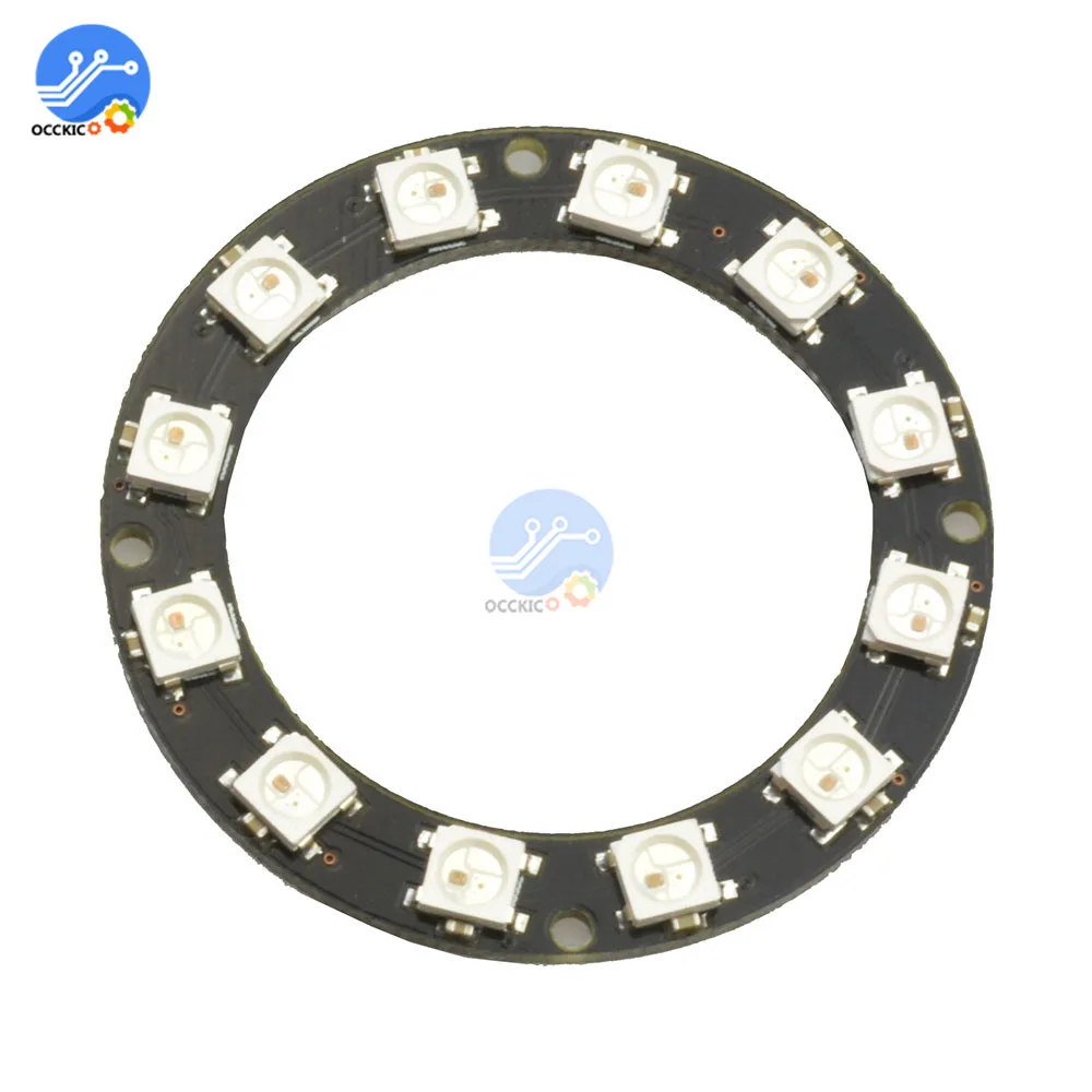 WS2812 5050 12-бит RGB светодиодный кольцо Круглый украшения лампы идеально подходит для Arduino