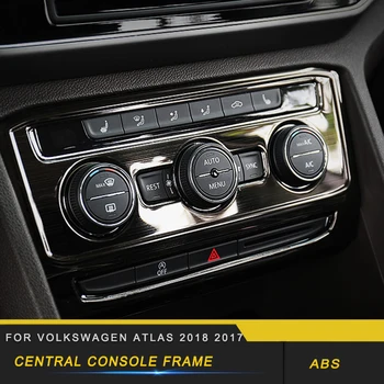 

For Volkswagen VW Atlas 2017-2019 Auto Car-styling Central Console Frame Panel Trim Cover Stickers Interior Accessories
