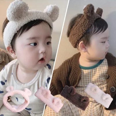 Winter Cartoon Ear Style Headwear For Kids Lamb Hair Band Headband Children Girls or Boys Cute Hair Accessories