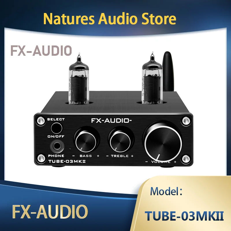 FX-AUDIO ламповый предусилитель 6K4 HiFi 5 0 предварительный усилитель звука AUX Bass DC/1A