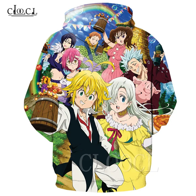 Meliodas The Seven Deadly Sins 3D Толстовка Мужская/Женская модная толстовка с 3D принтом Nanatsu No Taizai Повседневная Толстовка с капюшоном в стиле аниме пуловеры