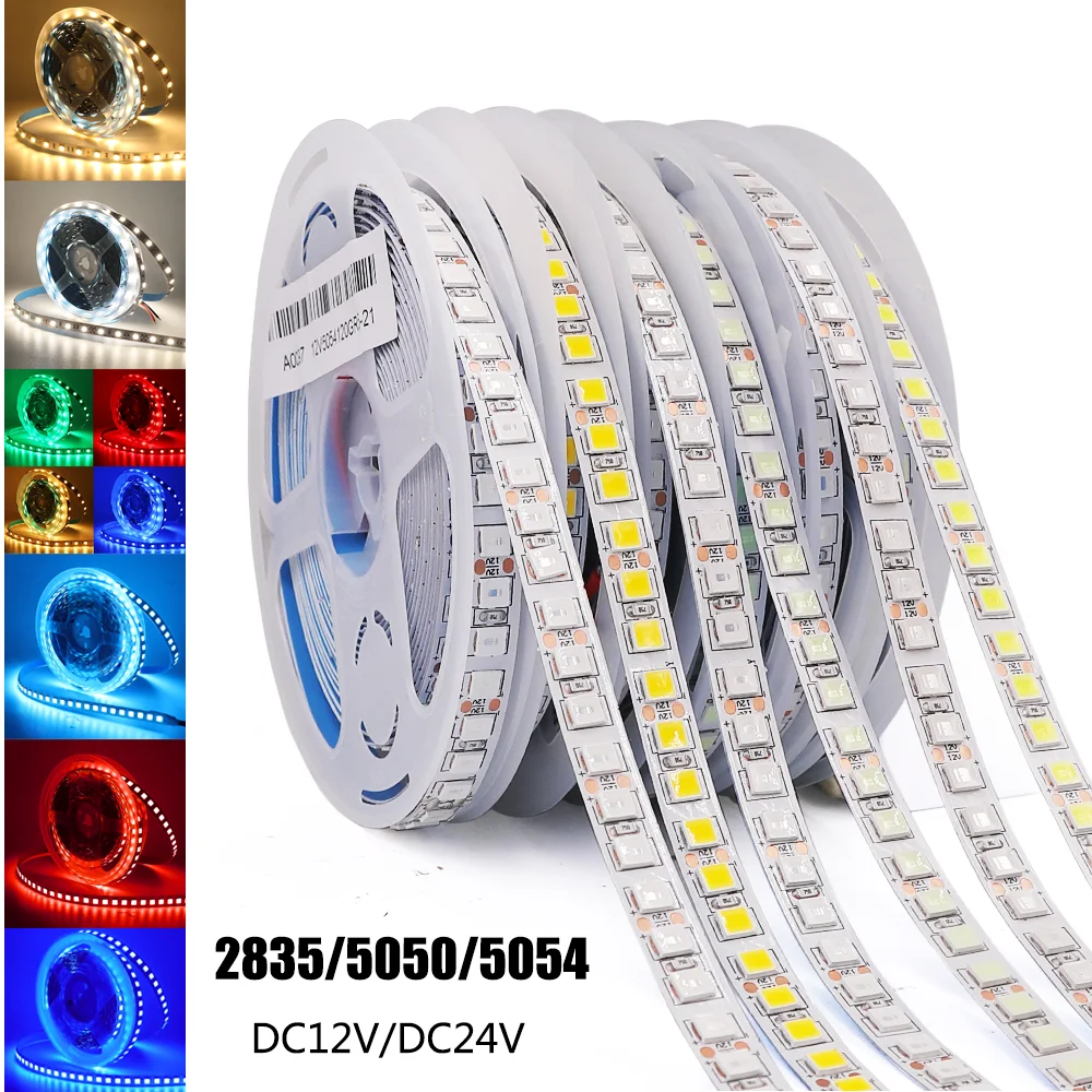 12V 24V 5050 RGB LED Streifen Band Strip 60LEDs/m Licht Lichterkette Wasserdicht 