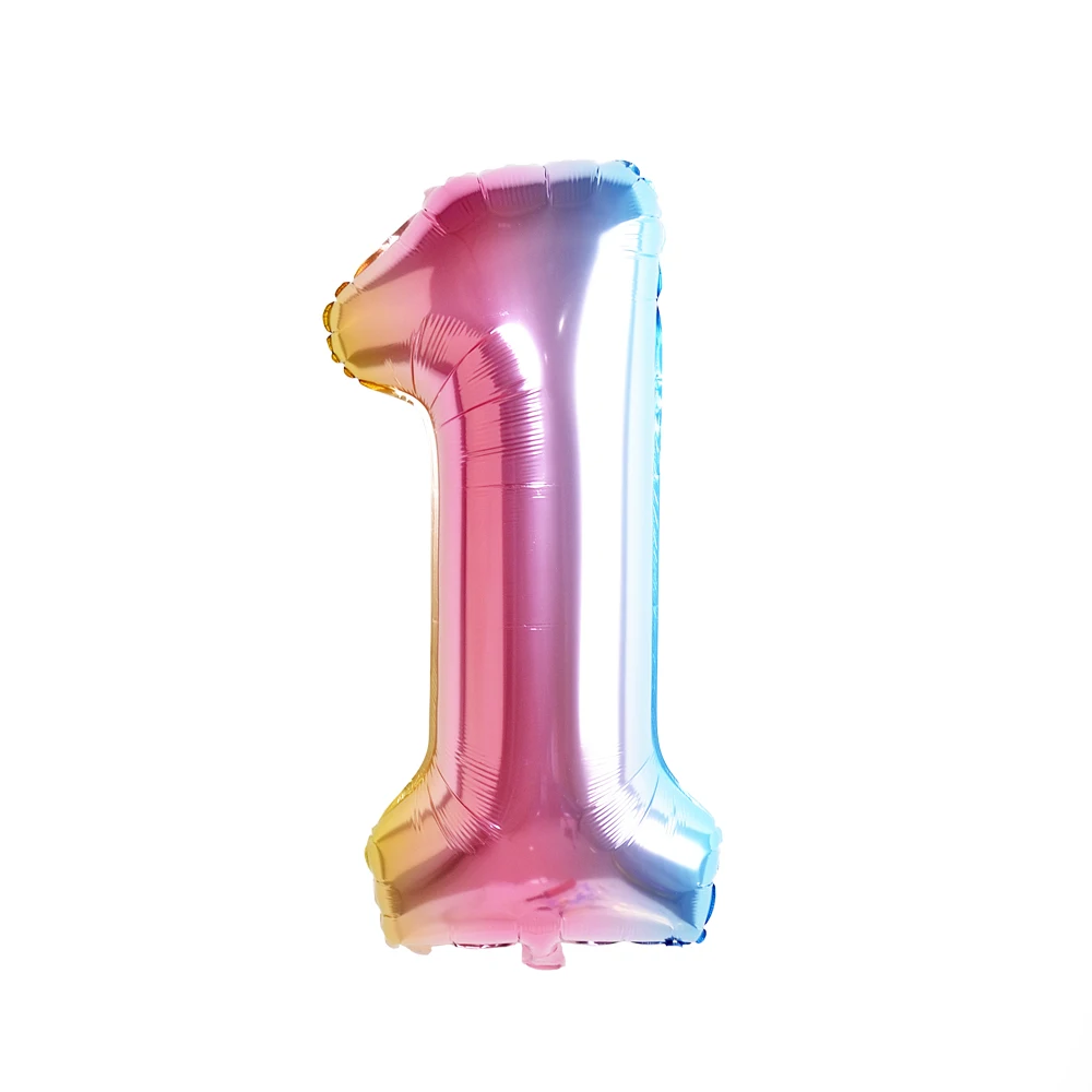 new ranbow 32inch 1 3" Радуга номер Фольга воздушные шары От 0 до 9 лет День рождения украшения детей гелия 18/10 дюймов вышивка «звёздочки» или «бриллианты» шар Baby Shower Вечерние - Цвет: new ranbow 32inch 1