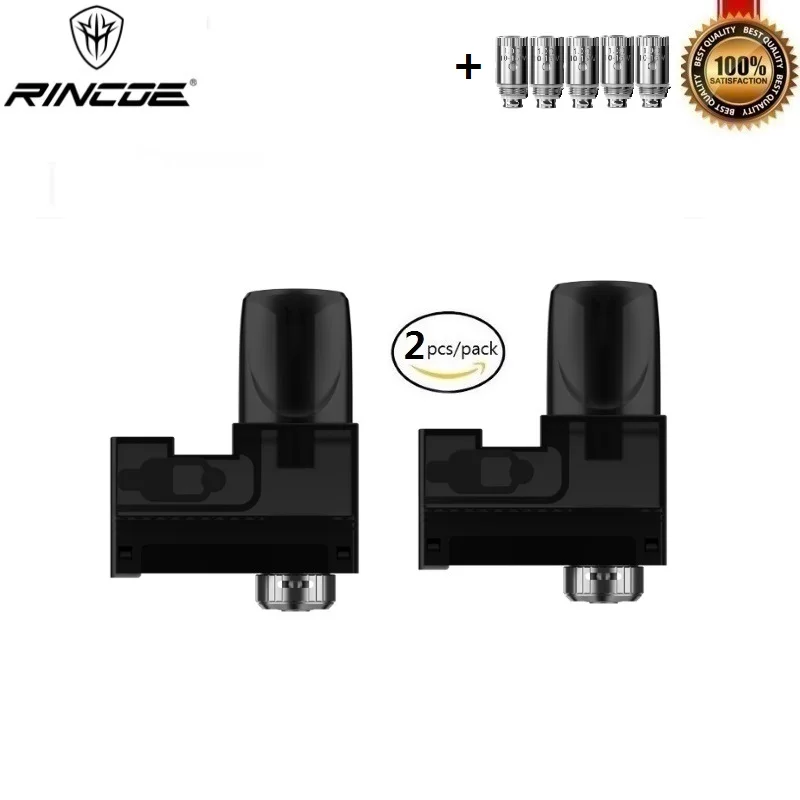 

Original Rincoe Tix Pod 2ml Empty Cartridge Replacement Coil Mesh 0.8ohm & Regular 1.0ohm Core for Rincoe Tix Kit Vape Accessory