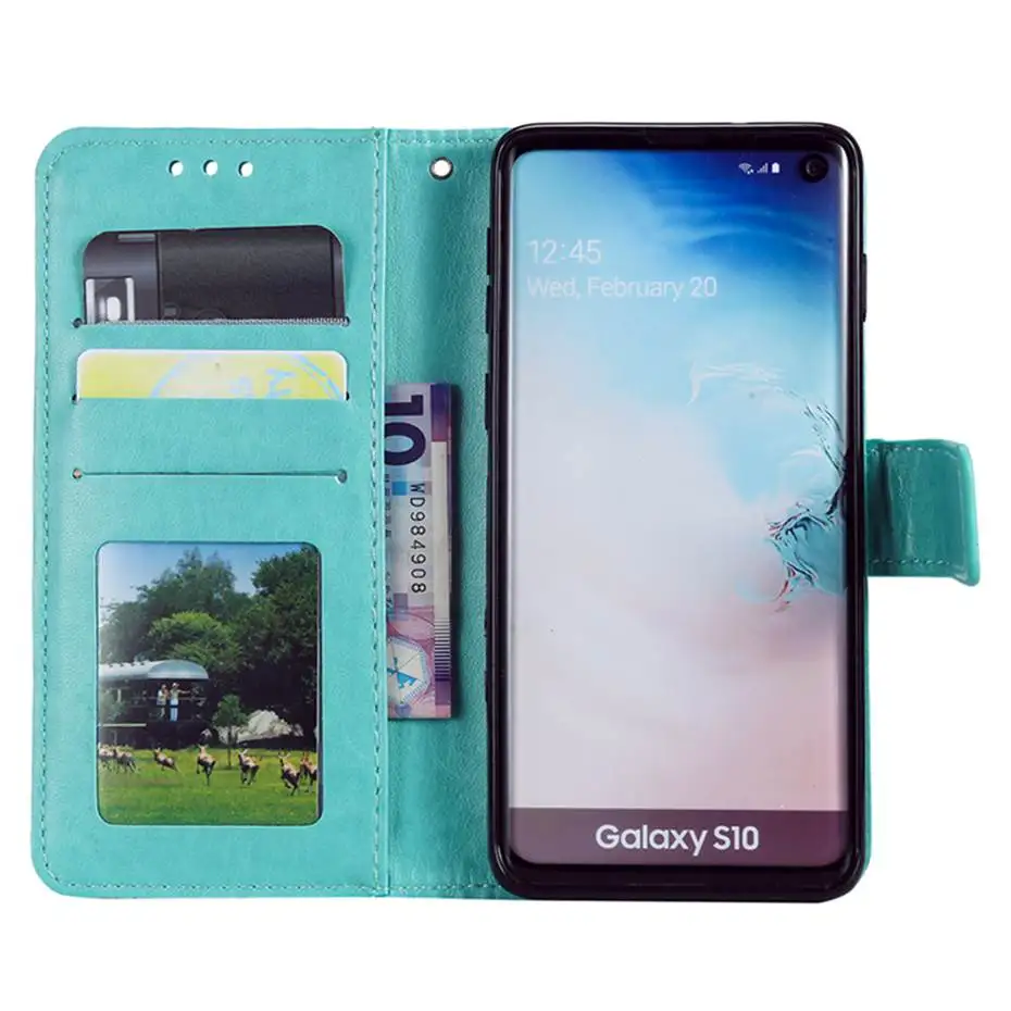 3D кошка Флип кожаный чехол для samsung Galaxy S10 e S8 S9 плюс A10 A20 A30 A40 A50 S A80 A70 M10 20 A6 A7 A8 бумажник чехол Capa