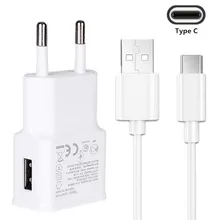 Зарядное дорожное usb-устройство Зарядное устройство адаптер для samsung Galaxy S10 5G S10e M40 M30 M20 A90 A80 A70 A60 A50 A40 A30 A20 A20e 1 м Тип C кабель