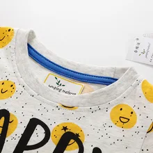 Футболка с короткими рукавами для малышей; Новинка года; стильная футболка с короткими рукавами для малышей; футболка с короткими рукавами из чистого хлопка