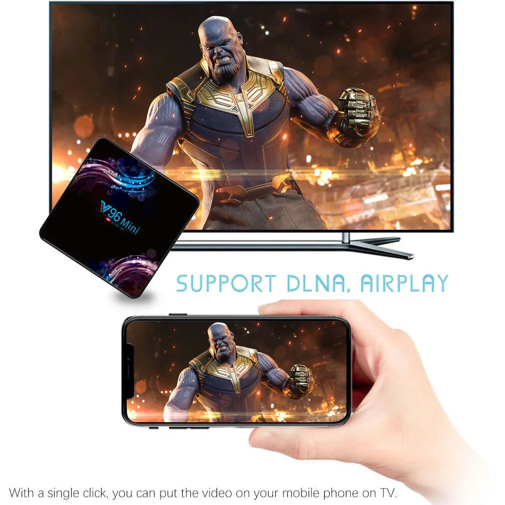 4 ГБ 128 ГБ V96 Мини Android 9,0 tv Box Allwinner H6 четырехъядерный 6K H.265 Wifi Netflix Youtube телеприставка 4 Гб 32 г/64 г медиаплеер
