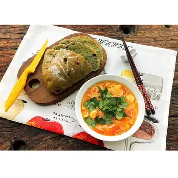 

62*42cm Fabric Linen Napkin Rural Style Environmental Protection Table Towel Apple Placemats Washable Cloth Napkins Multipurpose