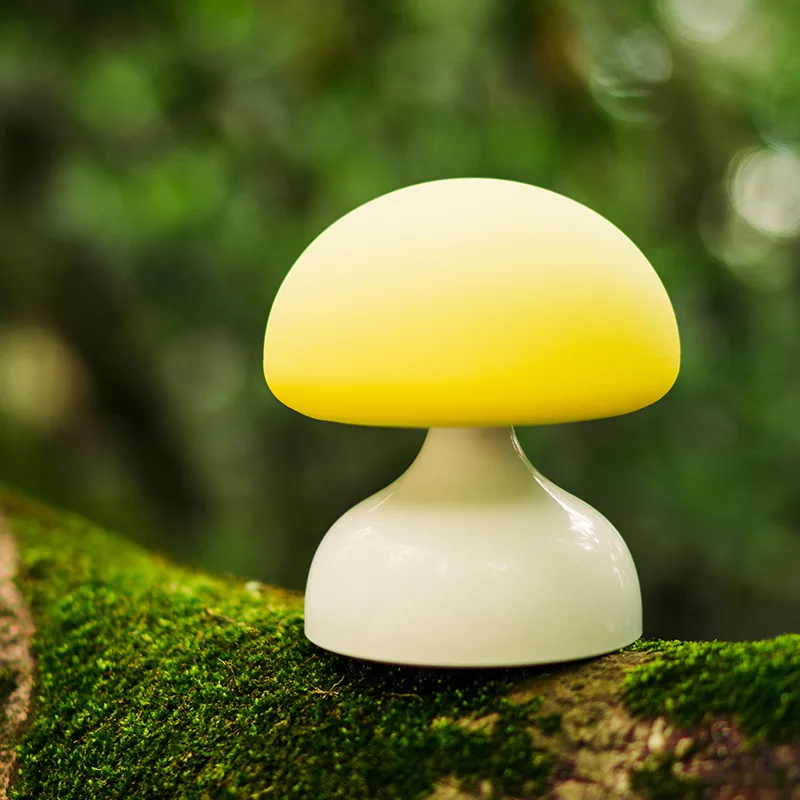 

Creative Small Mushroom LED Cartoon Silicone Night Lamp-Hand Charging Money for Children Bedroom Bedside Table Lamp