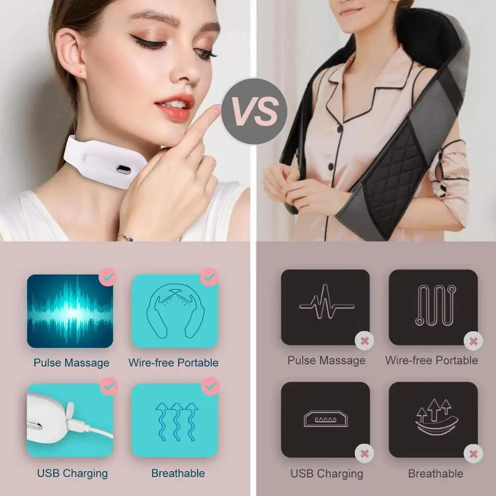 Original Smart Electric Neck and Shoulder Massager Pain Relief Tool Health  Care Relaxation Cervical Vertebra Physiotherapy Healt