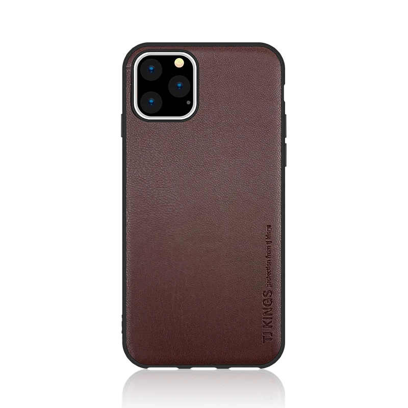 Bonola чехол из овчины для iPhone 11Pro Max/11Pro/высотой 11 см Класс из натуральной кожи чехол для iPhone X/Xr/XsMax/Xs прикрепляющийся к крышка - Цвет: iPhone 11 Pro Brown