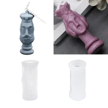 

Siliceon King Queen Shape Candle Making Mold Soap Mold Tool for DIY Ornament Wedding PArty Decor Cafe Bar Display