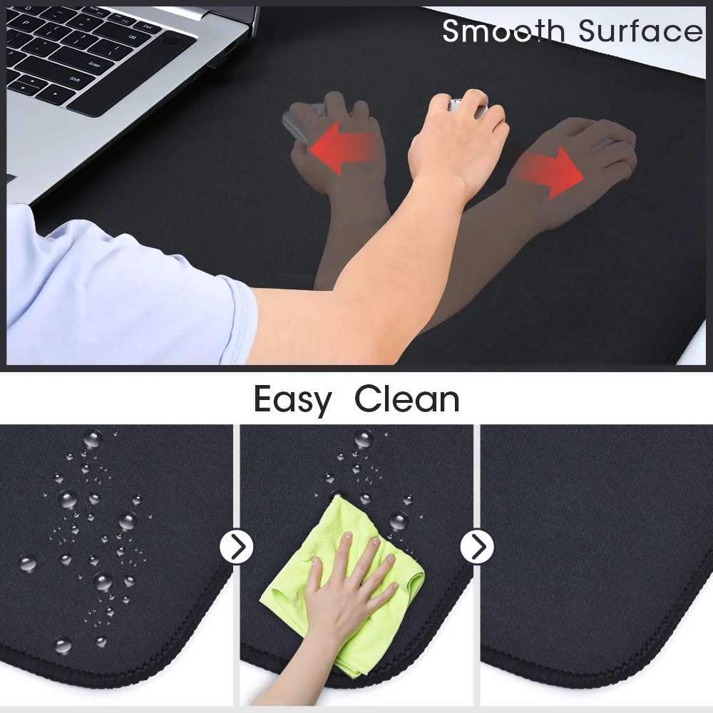 Premium Large Waterproof Gaming Mouse Pad - Anti-Slip Natural Rubber Desk Mat with Locking Edge