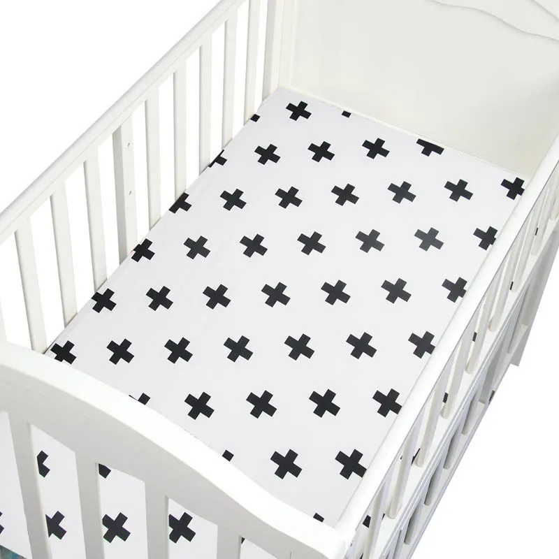 Простыня детского размера для новорожденных хлопок Мягкая кроватка простыня для детей Защитный чехол для матраса малыша постельных принадлежностей 130x70 см