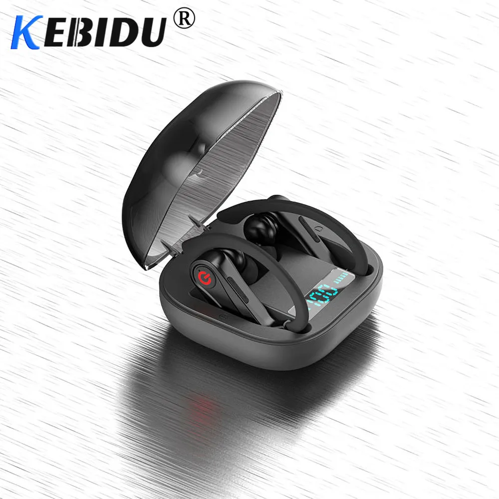 Kebidu новые TWS Беспроводные Bluetooth 5,0 наушники стерео спортивные наушники чехол 950 мАч Водонепроницаемый ушной крючок гарнитура микрофон PK Q32 Q6