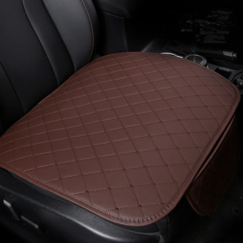 1pcs Brown Универсальная Передняя Задняя крышка для сиденья автомобиля грузовика зимняя теплая подушка противоскользящая задняя подушка для стула для автомобиля авто защита для сиденья - Название цвета: 1pcs Brown
