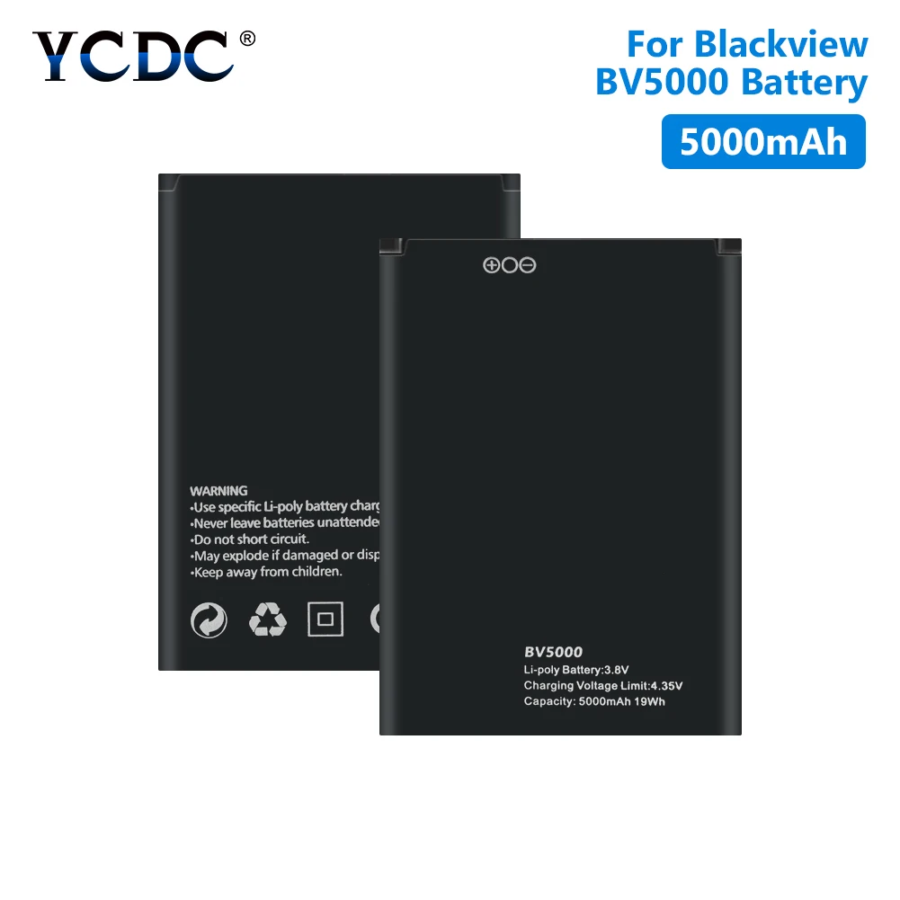 Литий ионный аккумулятор большой емкости 5000 мАч для Blackview BV5000 запасные литий