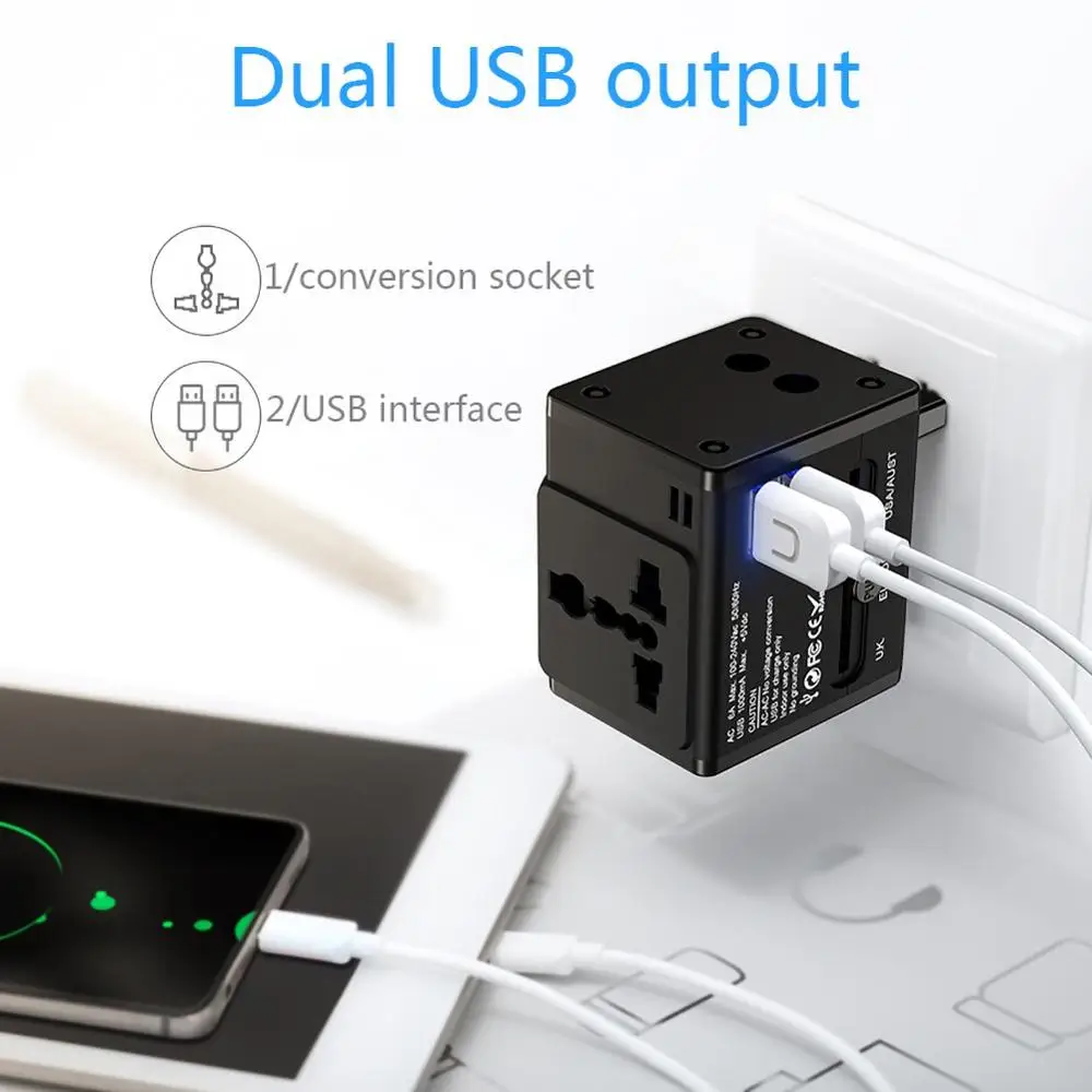 4 порта USB зарядное устройство полностью мульти страны Стандартный мобильный телефон Универсальный USB Путешествия настенное зарядное устройство для телефона samsung