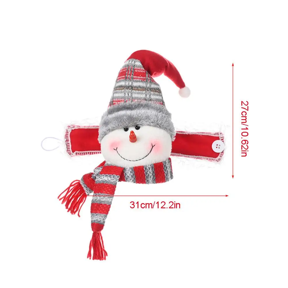 Рождественская занавес Пряжка креативный мультфильм Санта Клаус Снеговик занавеска С лосями для украшения окна увеличивает праздничную