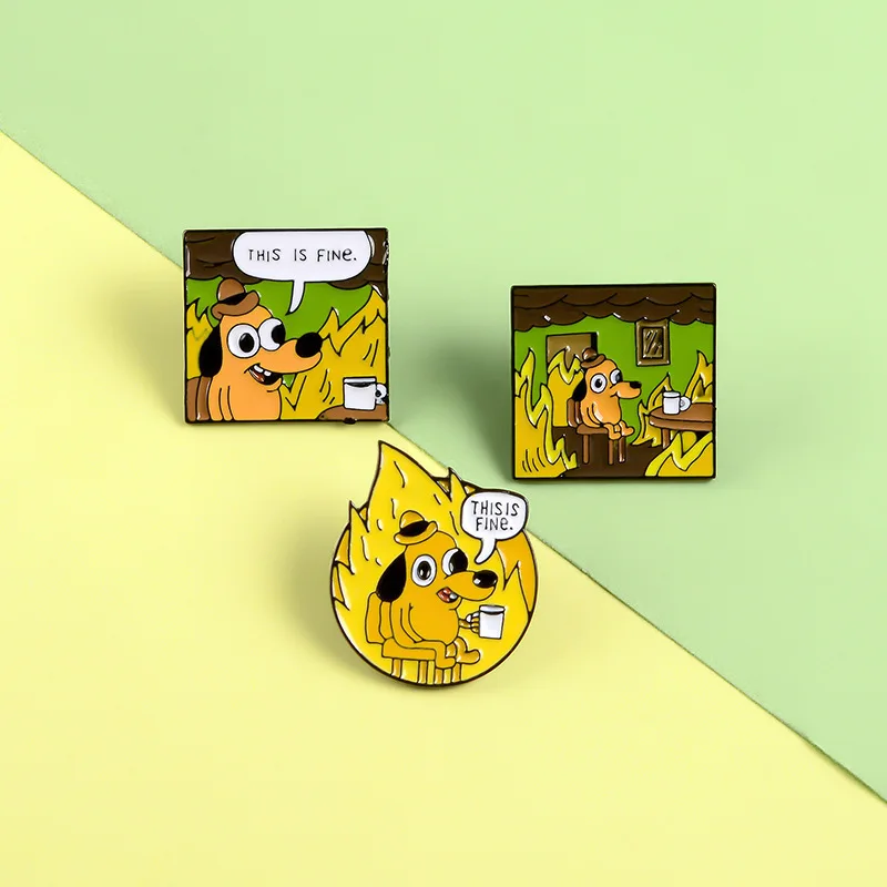 Это тонкие эмалированные булавки на заказ Мультяшные броши в форме собаки лацкан булавка рубашка сумка забавные значки с животными ювелирные изделия подарок фанатам друзьям