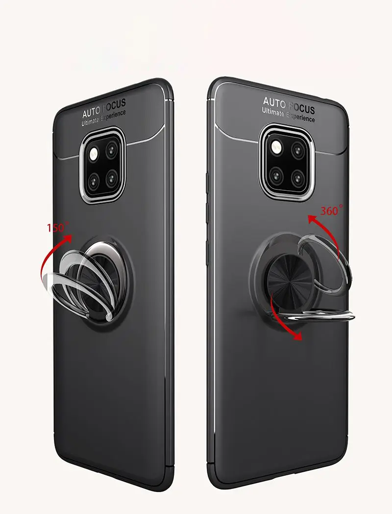 Чехол для huawei mate 20 Pro 20 X, металлический Невидимый кольцевой кронштейн, ТПУ чехол mate 10 Pro, чехол для транспортного средства, магнитная поглощающая крышка