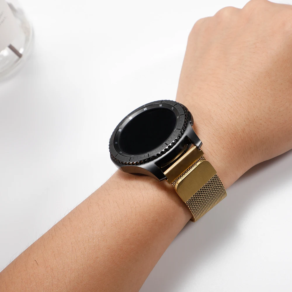 22 мм ремешок для часов samsung galaxy watch 46 мм 42 мм active 2 gear S3 Frontier ремешок Milanese Amazfit bip huawei watch GT ремешок 20