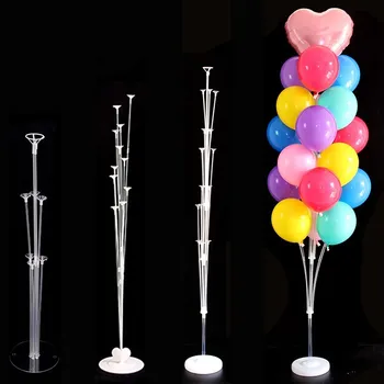 

7/11/13/19 Tubes Balloon Stand Holder Confetti Balloons Happy New Year 2021 Christmas Baby Shower Wedding Party Decorations