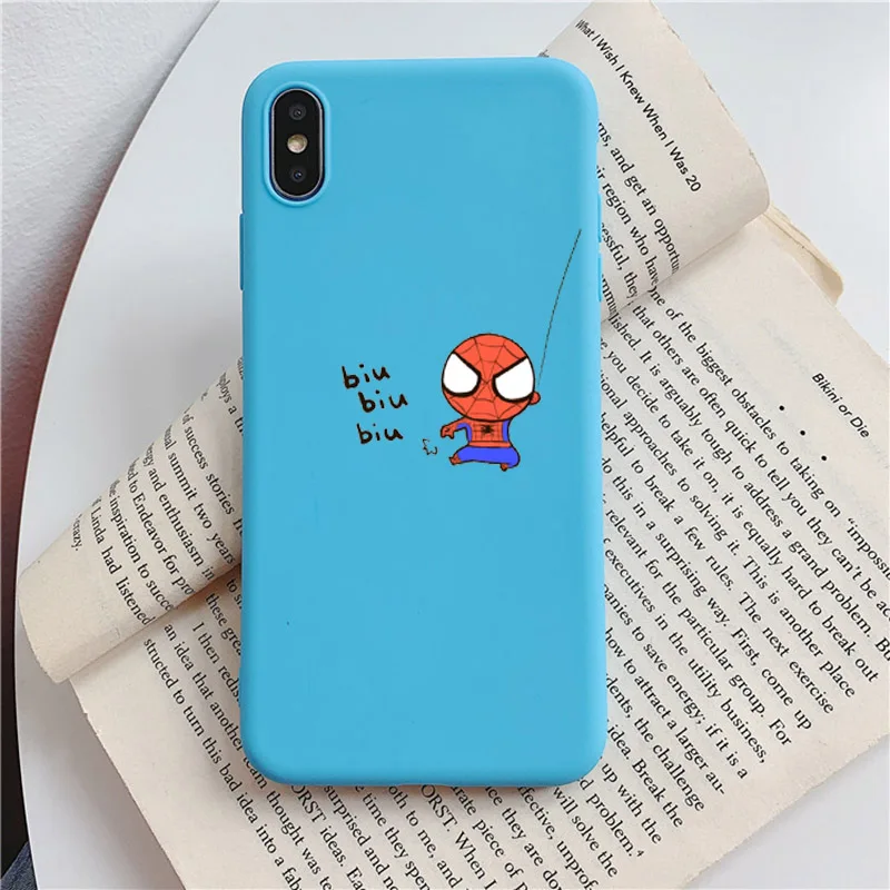 Костюм Человека-паука, костюм Железного человека, чехол с принтом Marvel для iPhone 11 XR X Xs Max 8 7 6 Plus 6S плюс силиконовый чехол для телефона с glshst