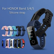 Два-Цвет мягкий силиконовый ремешок для honor band 4/5/3 спортивный ремешок пористый вентиляции Цветной браслет honor band 4 ремень