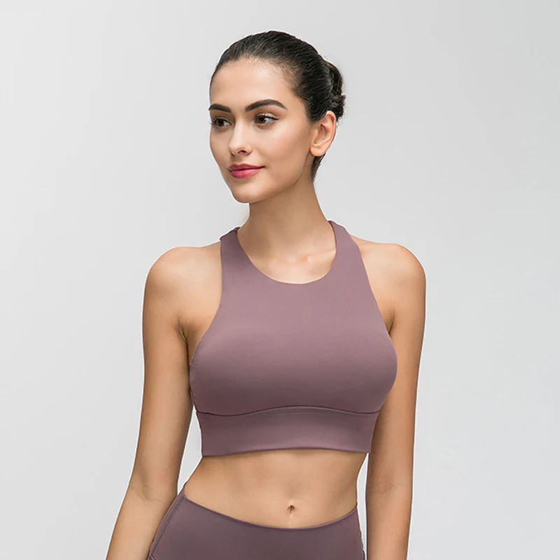 

LANTECH Push Up Fitness Workout Bras Women High Impact Shockproof Soft Nylon Dance Yoga Sports Bras Top Athletic Brassiere