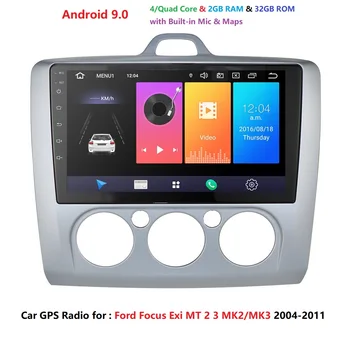 

2 Din Android 9.0 Car Radio for Ford Focus EXI MT 2 3 Mk2 2004 2005 2006 2007 2008 2009-2011 9 Inch GPS Multimedia Player