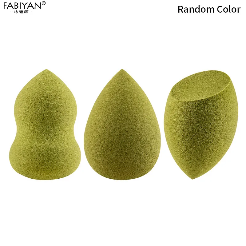 3Pcs Set Косметический спонж Гладкий Мягкий макияж основа порошок капли воды форма макияж смешивание губок лицо сушильная подставка держатель - Color: 3Pcs Set