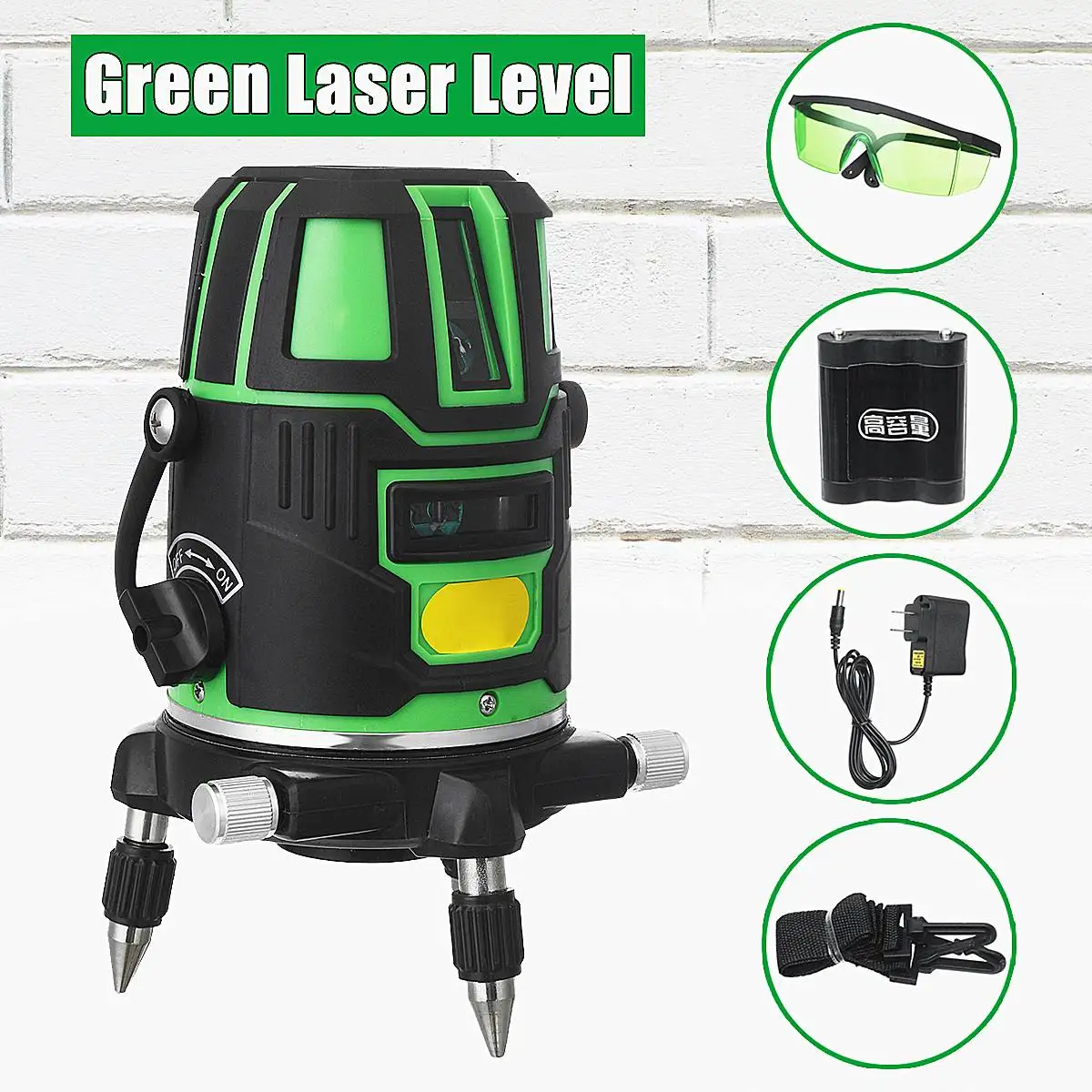 

Laser Level 2 Line Green Cross Line Self Leveling 360C Rotation Measure Tool