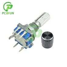 Codeur rotatif EC11 à 360 degrés, 1 ensemble, potentiomètres numériques à 7 broches, arbre Dia.6mm x 20mm, avec bouton de potentiomètre pour Arduino