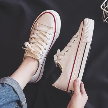 

Women's thick bottom canvas shoes spring 2020 new version Ulzzang Black cloth shoes ins trend
