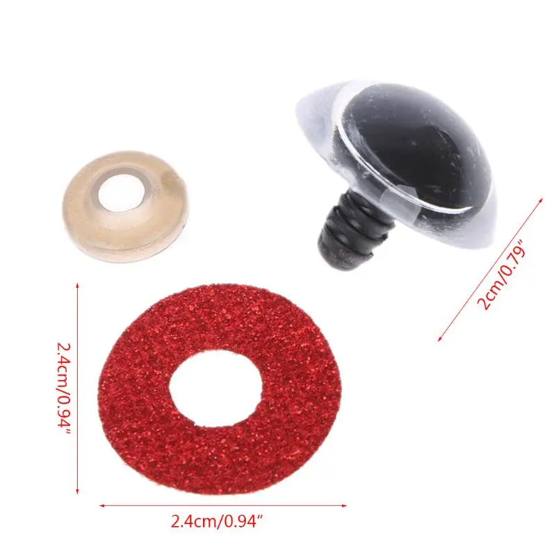 Shinning Plastic Doll Eyes 10 Pcs 16mm 20mm 24mm For Plush Bear Stuffed Toys Animal Puppet Dolls