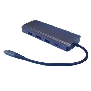 

12 in 1 USB C HUB, to Dual HDMI + VGA + Network Port + 3XUSB3.0 Dual C Docking Station for Laptop PC