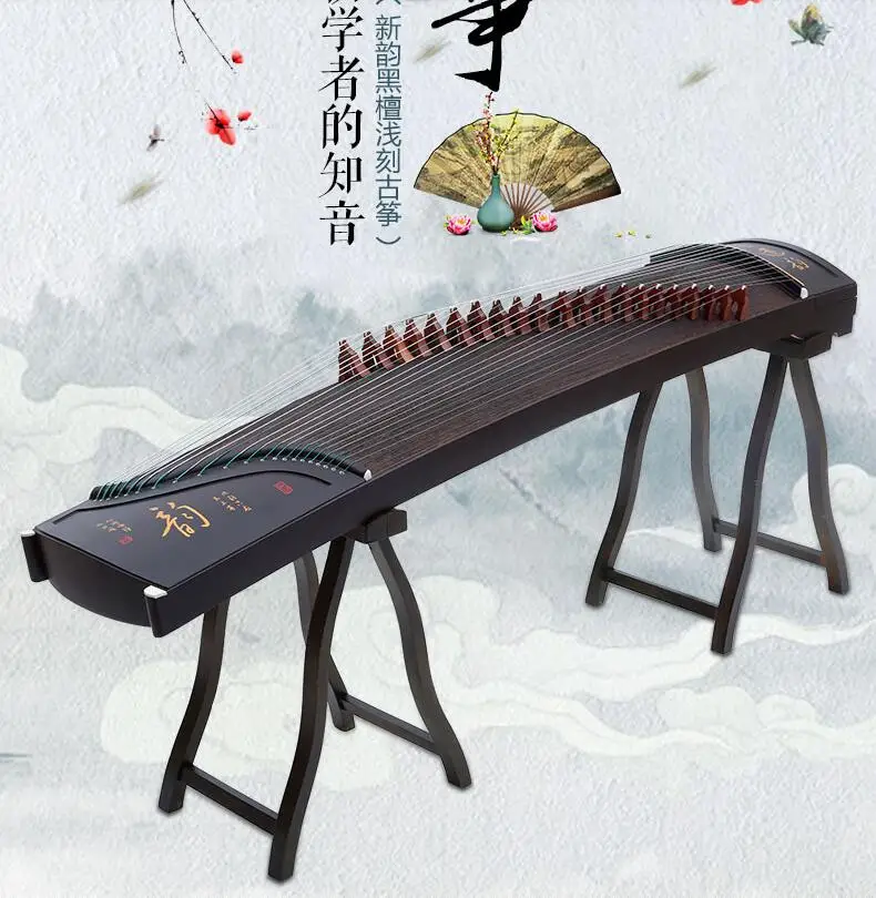 Профессиональный 21 струнный китайский zither phoebe дерево гуженг белый сосна буквы выгравированы Гу Чжэн зитер