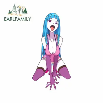 

EARLFAMILY 13cm x 6.5cm for Goodlooking Female Lizard Car Stickers Waterproof VAN Surfboard Decal VAN Scratch-Proof Car Styling