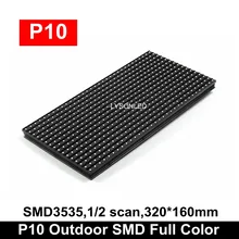 LYSON светодиодный P10 открытый SMD полноцветный светодиодный модуль дисплея 32x16 пикселей, высокая яркость P10 открытый Smd Rgb светодиодный дисплей панели