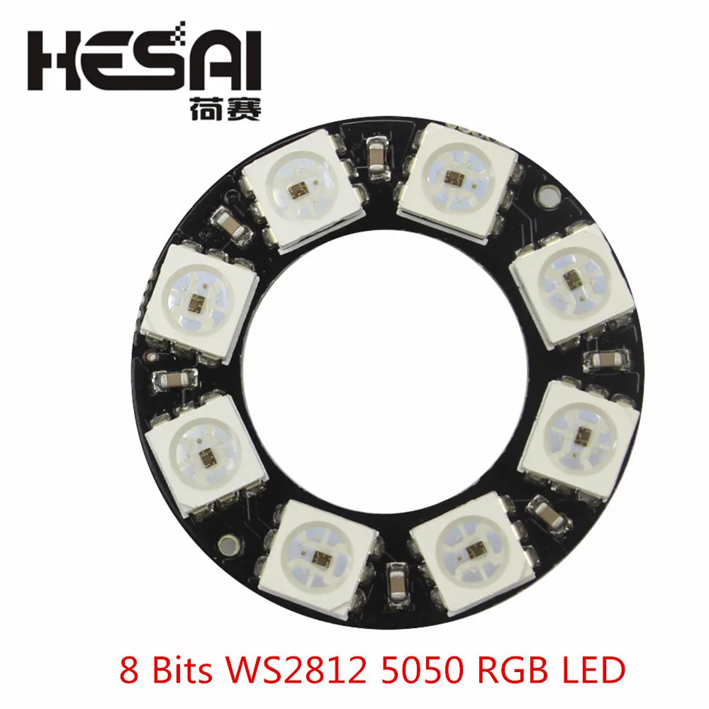 Смарт Электроника 8 бит WS2812 5050 RGB светодиодный светильник кольцевой со