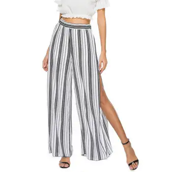 

Summer 2020 Fashion Striped Wide Leg Pants Casual Loose Pants pantalones de mujer