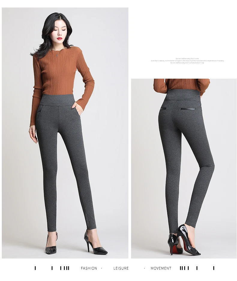 Women Pants Stretch Pencil Pants Female Black Blue Plus Size 5XL High Waist Leggings Large Size Casual Femme Pantalon
