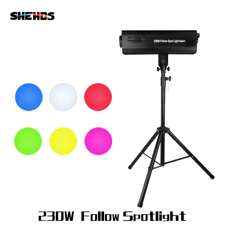 

230W Follow Spot Light With Power Tracker Throw Followspot For Wedding/Theater Performance Bulb O-sram Spotlight SHEHDS
